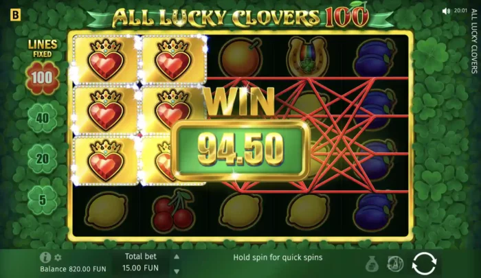 All Lucky Clovers Bgaming Slot Big Win