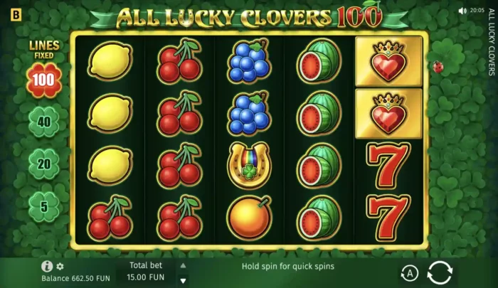All Lucky Clovers Bgaming Slot Content