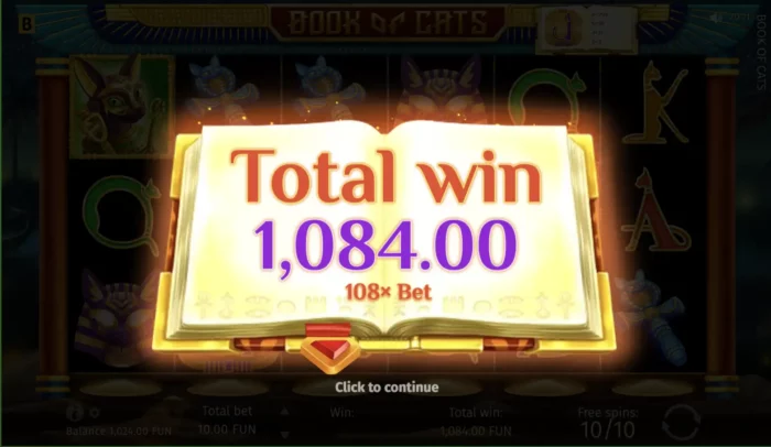 Book Of Cats Bgaming Slot Free Spins Win