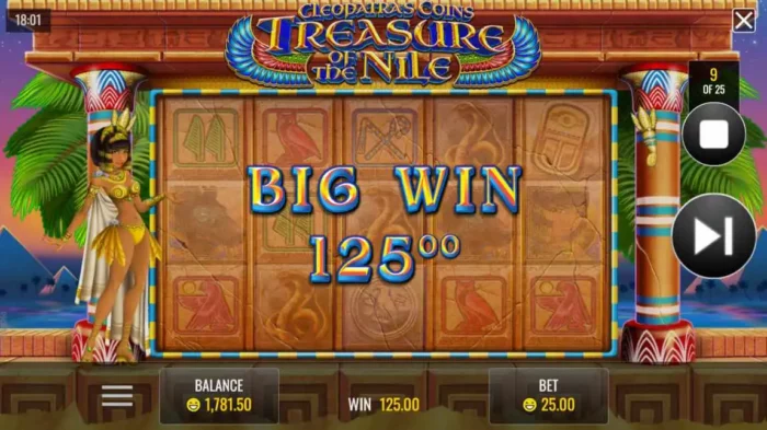 Cleopatras Coins Treasures Rival Slot Gameplay