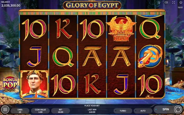 Glory Of Egypt Endorphina Slot Content