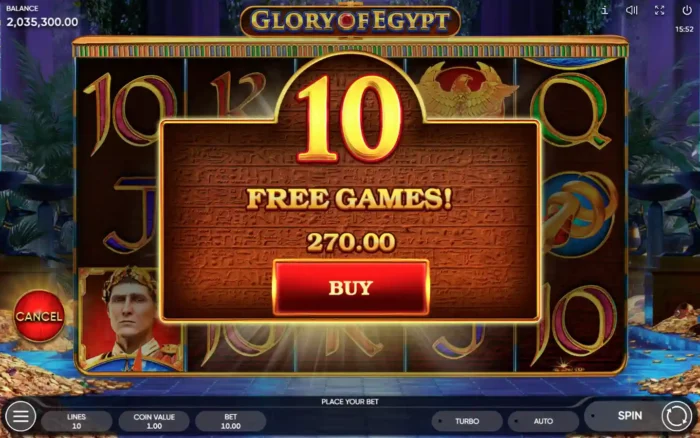 Glory Of Egypt Endorphina Slot Free Spins