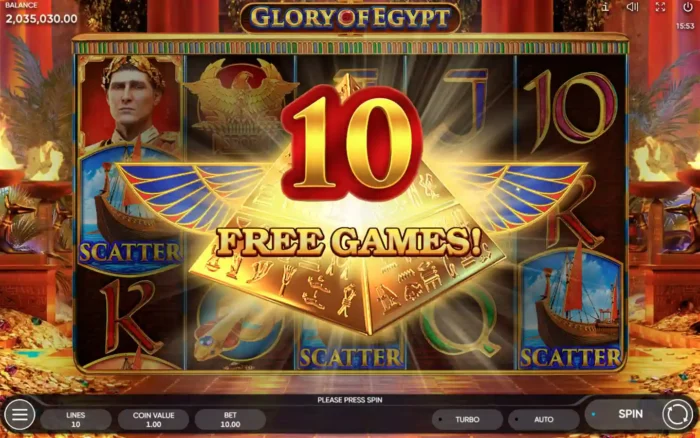 Glory Of Egypt Endorphina Slot Free Spins Extend