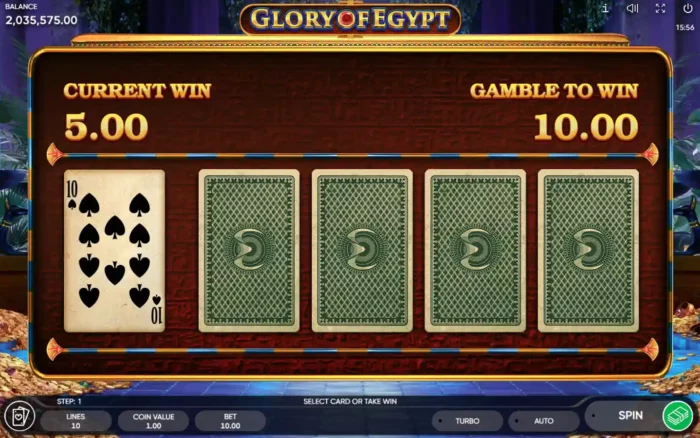 Glory Of Egypt Endorphina Slot Risk Game