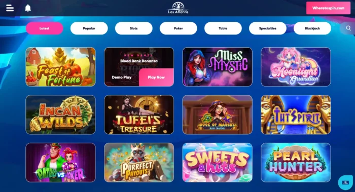 Las Atlantis Casino Games Collection