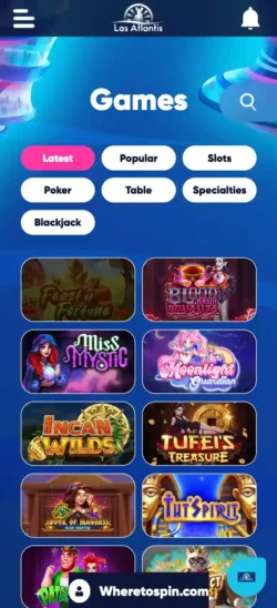 Las Atlantis Casino Mobile