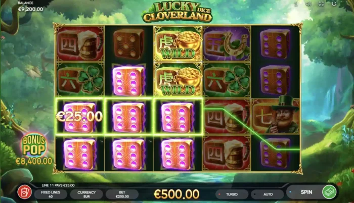 Lucky Cloverland Dice Endorphina Slot Content