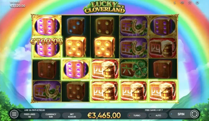 Lucky Cloverland Dice Endorphina Slot Free Spins Game