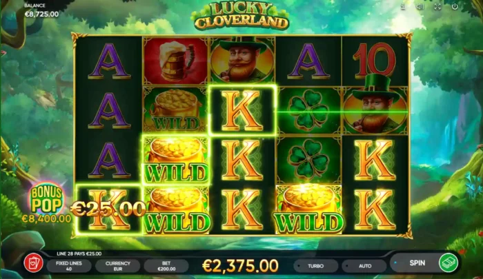 Lucky Cloverland Endorphina Slot Big Win