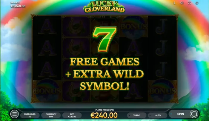 Lucky Cloverland Endorphina Slot Free Spins