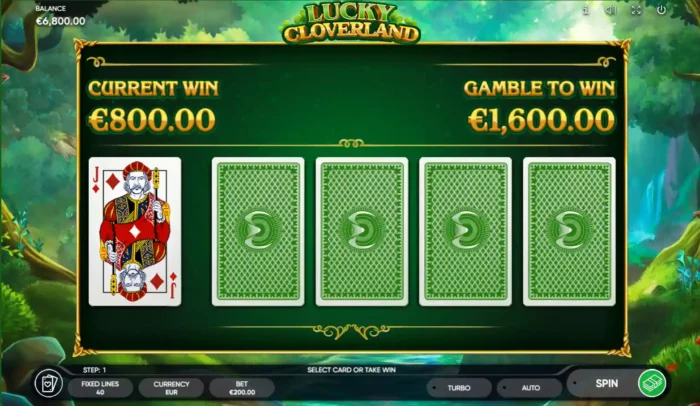 Lucky Cloverland Endorphina Slot Gamble Feature