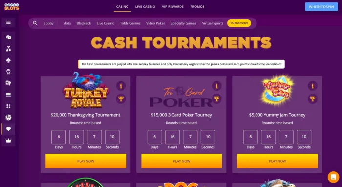 Superslots Casino Tournaments