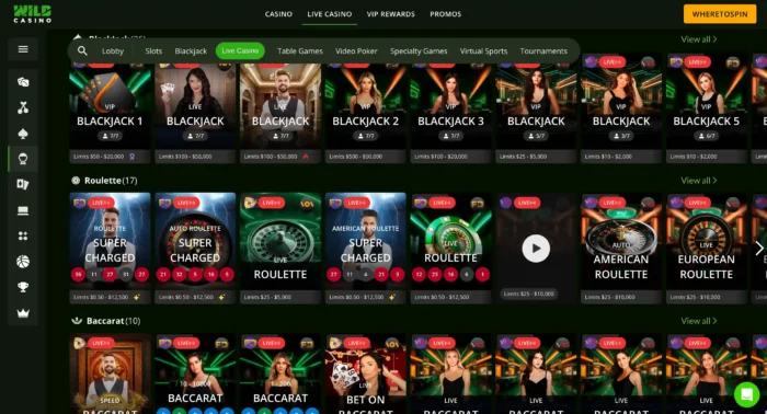 Wild Casino Live Casino