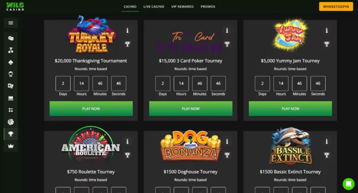 Wild Casino Tornaments