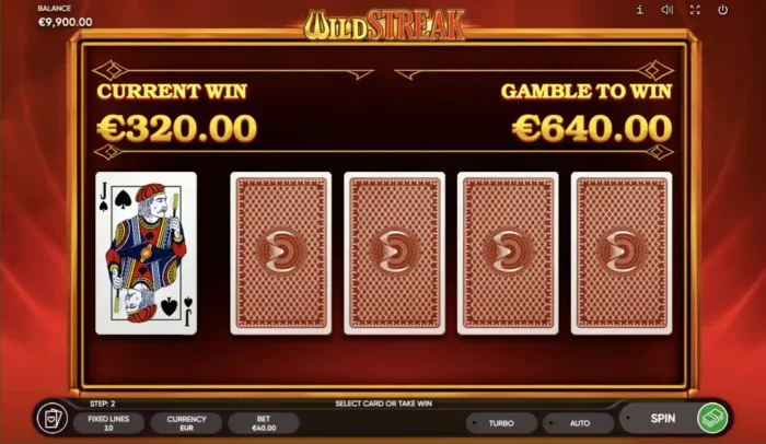 Wild Streak Endorphina Slot Gamble Feature